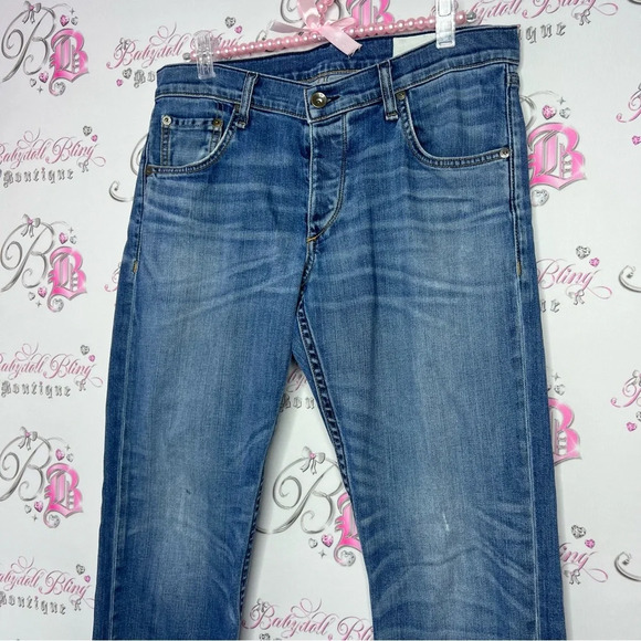 Rag & bone  jeans denim blue distressed with holes luxury soft comfy pants - Picture 4 of 16